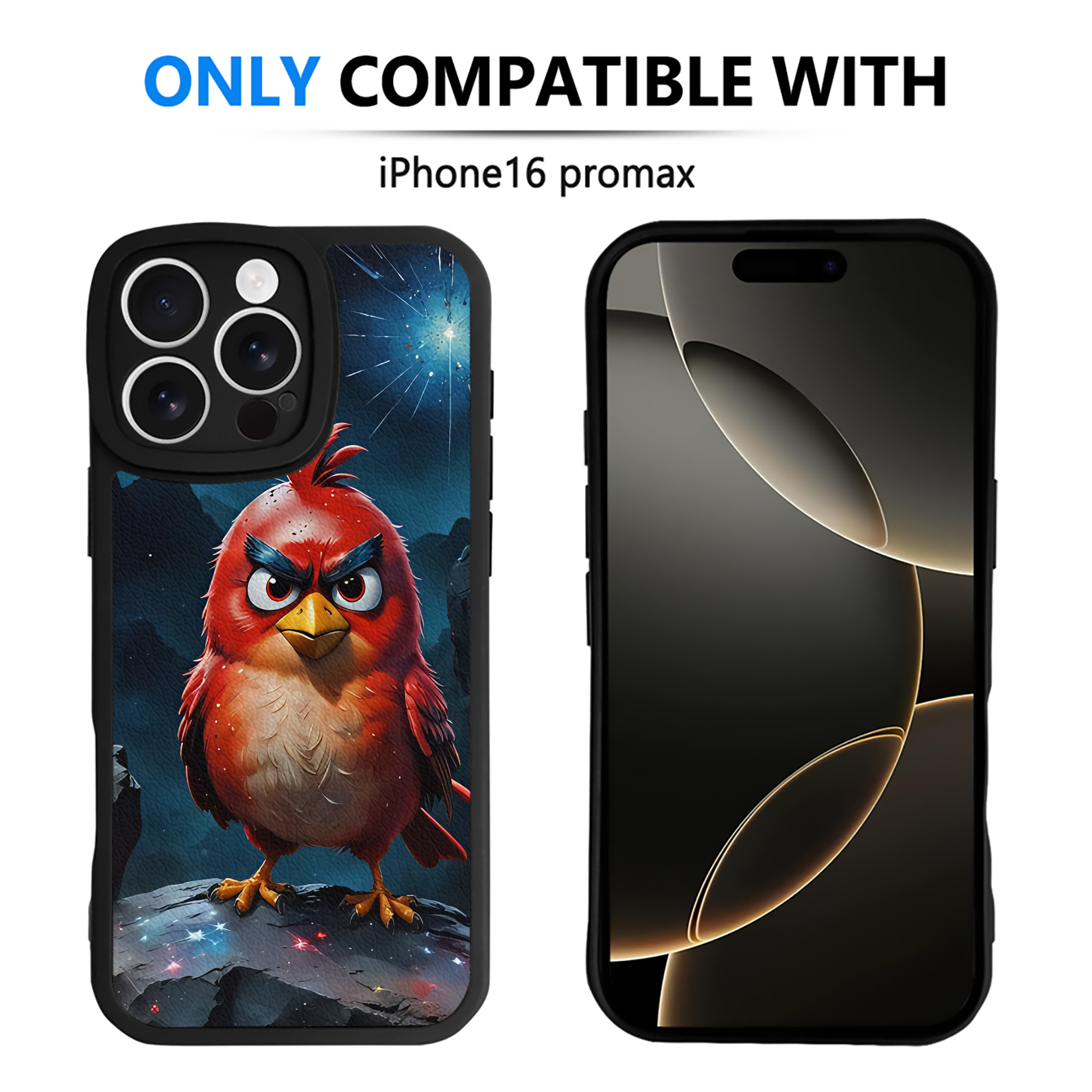 （画像用） Angry Birds アングリーバード 【iPhone 16シリーズ対応】シリコンスマホケース（レザー調） 材質：シリコン